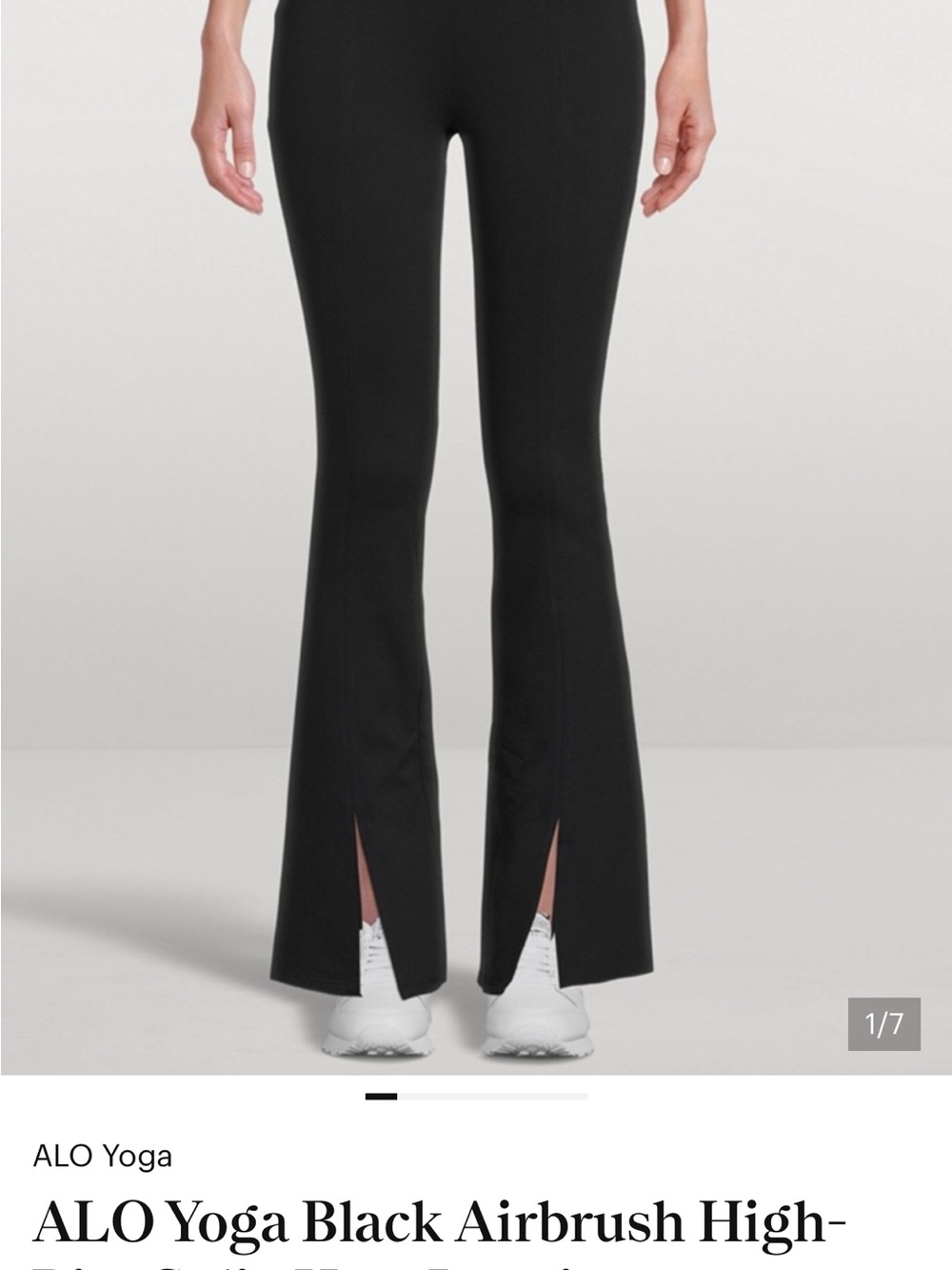 ALO Yoga Black Airbrush High-Waist Flare Leggings